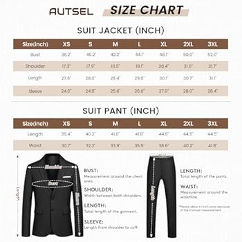 Autsel Herenpak, 2-delig, slimfit, zakelijk herenkostuum, bruiloft, 2-delig, jas broek, formeel dinerpak, zwart, S