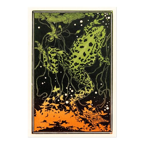Grenouille natante Julie de Graag : affiche d'art pour décorer un salon ou bureau