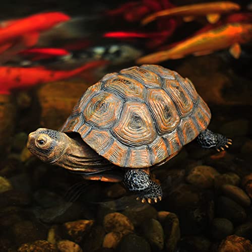 Tauzveok Tortue Décoration Extérieure, Décoration De La Résine Décoration De Jardin, Statue Marron pour La Pelouse De Terrasse De Jardin,7.8inch