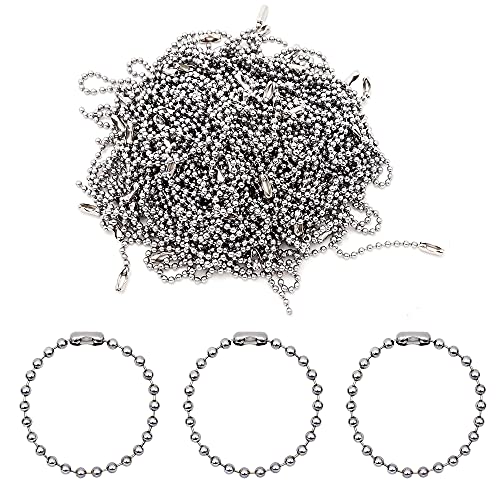 100 Pcs 3.5" Long 0.09" Bead Da Connector Clasp Ball Chan Keychan - Foto 5