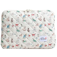 Puffy - Custodia protettiva per computer portatile da 11, 12, 13, 13, 14, 15, 15,6 pollici, borsa protettiva per computer portatile, in pelle sintetica trapuntata, chiusura con cerniera, interno