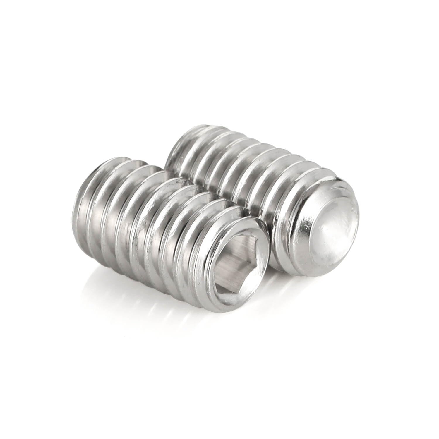 50 PCS #10-32 x 1/2" Set Screws, Internal Hex Head Allen Drive Cup Point Screws with Hex Key Wrench, 304 Stainless Steel