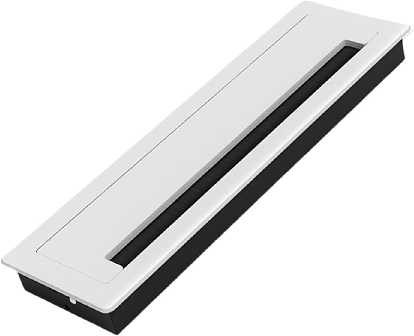 Rectangle Desk Grommet for Cable Control Brushed Metal Cord Hole Cover Pass Through Grommet for Office Furniture Homes Office