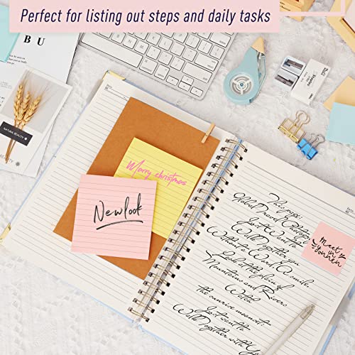 Eoout Sticky Notes Set, 15 Pack Pastel Colored Self-Stick Pads, Super Sticking Power Memo Pads For Notebook Home School Office Supplies #TOP5