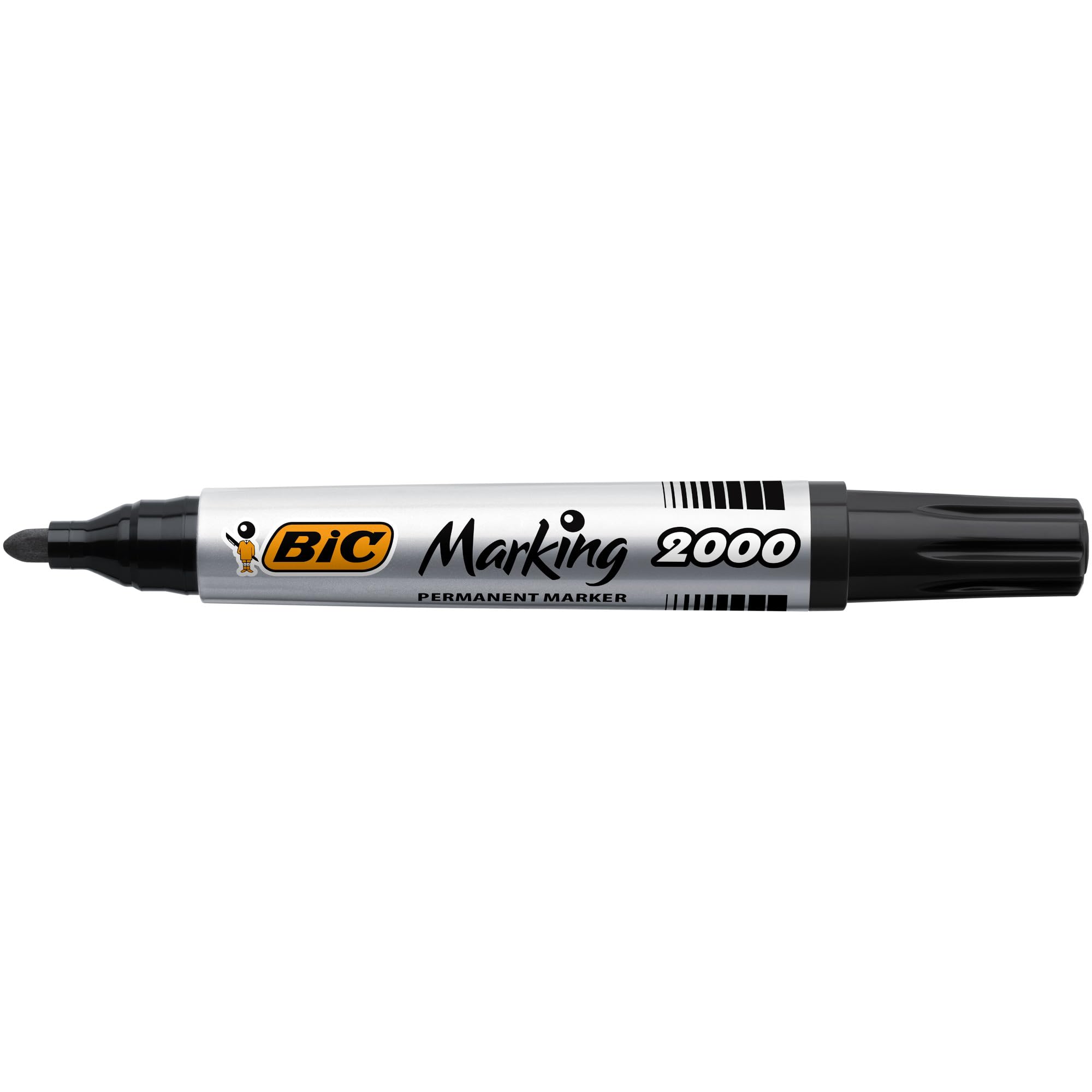 BIC Marking Rotuladores Permanentes, 2000 ECOlutions, Negro, Punta Media, Material Oficina, Caja de 12