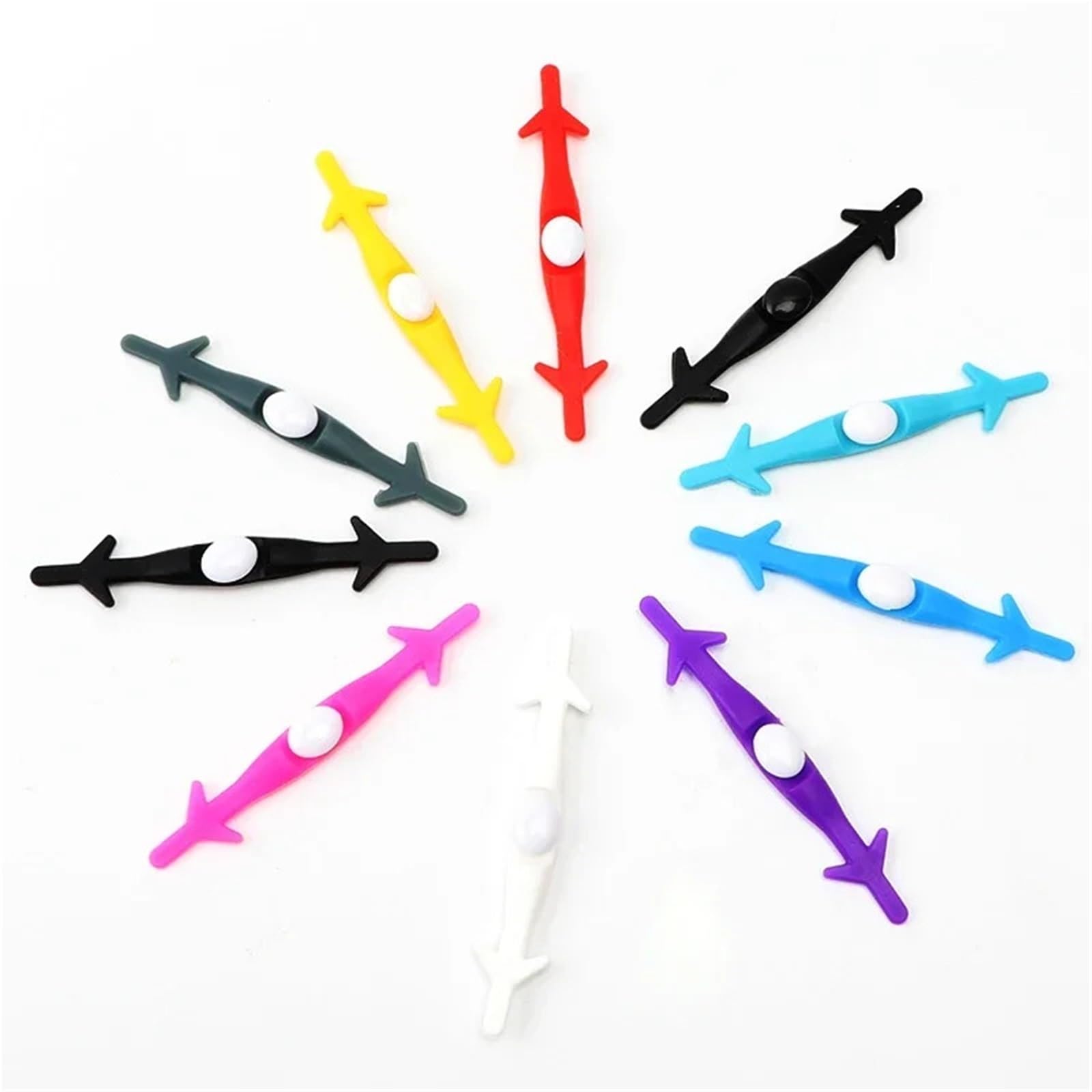 12Pcs Bunte Silikon Schnürsenkel Ohne Krawatten Bequem for Kinder Erwachsene Elastische Spitze Für Sneaker
