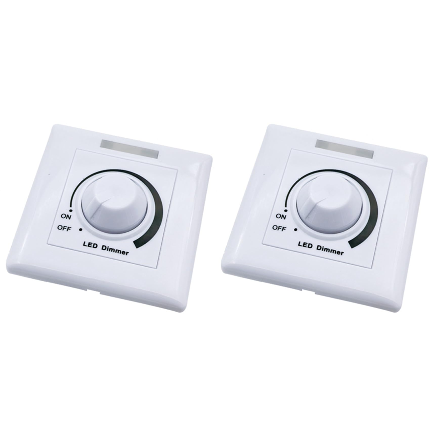 2X 86 Type Wall Light LED Dimmer Switch Rotary Knob Dimmer Switch Adjustable Brightness Controller LED Light Strips