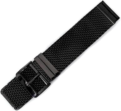 18mm 20mm 22mm 24mm Universal Milanese Loop Band Stainless Steel Strap Pin Buckle Watchband Bracelet Accessories Black Silver
