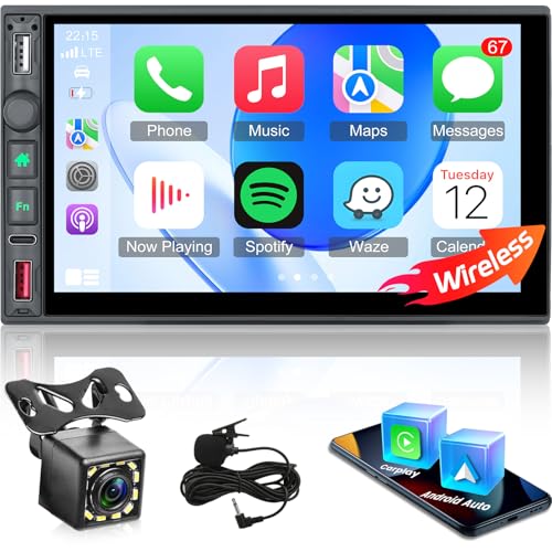 Radio para auto doble din con pantalla táctil 7 pulgadas miniatura 1