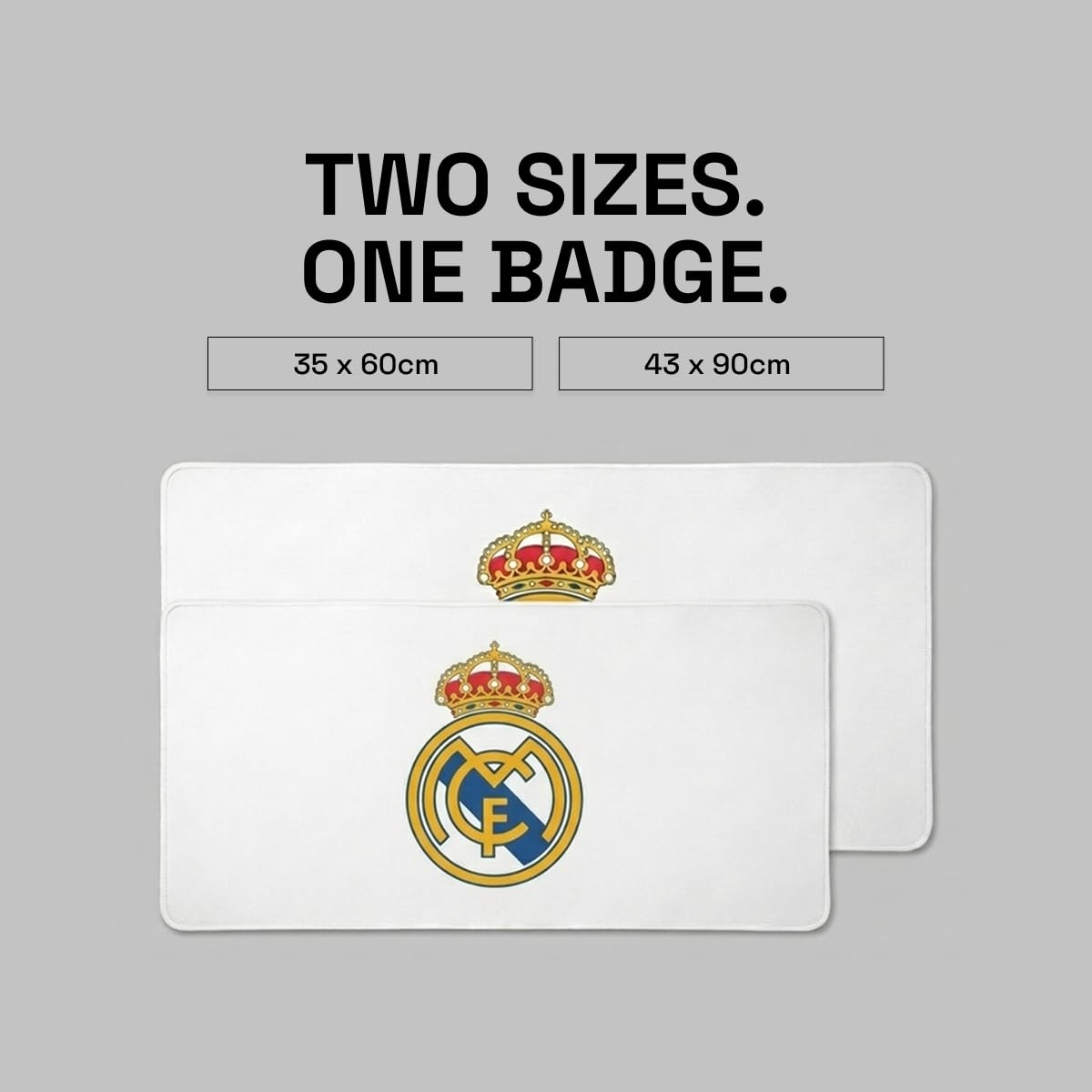 Décoration Murale Real Madrid – Acrylique 65x40 Cm – Blason Noir – Sous Licence Officielle