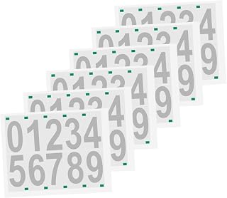 Ciieeo 6 Sheets of Number Sticker Adhesive Numbers Decals Number Stickers 0-9 Large Number Stickers for Mailbox Mailbox Number Stickers