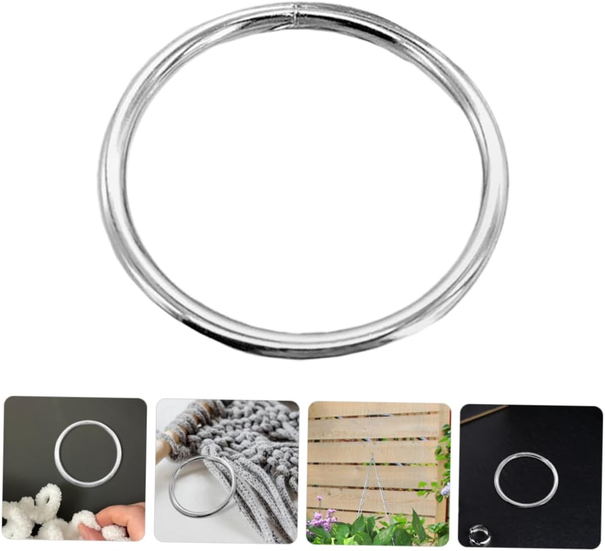 Artibetter 20pcs Metal Craft Hoops Iron Wire Rings for DIY Dreamcatcher Floral Wreath Wall Art