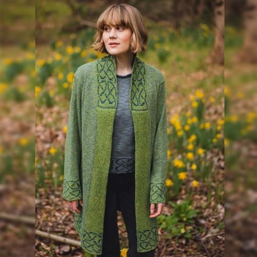 Celtic Knot Cavan Long Mull Jacket 100Silk Linen for Women2