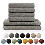 GROßE AUSWAHL - Unser Handtuch Set gibt es in vielen Größen und Farben mit Inhalten wie: Waschlappen 15x20 cm, Gästehandtücher 30x50 cm, Gästehandtuch quadratisch 30x30 cm, Handtücher 50x100 cm, Badehandtuch 70x140 cm, Saunahandtuch 80x200 cm.