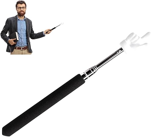 Miniatura 5 de Puntero telescópico para profesores, puntero de mano, puntero de dedo, puntero de pizarra blanca para aula, presentador de mano para maestros de