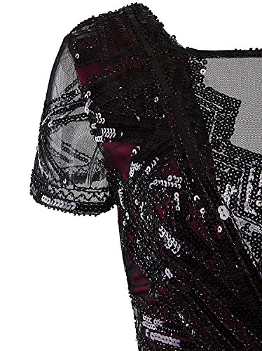 Image of Vijiv 1920s Short Prom Dresses V Neck Inspired Sequins Cocktail Flapper Dress