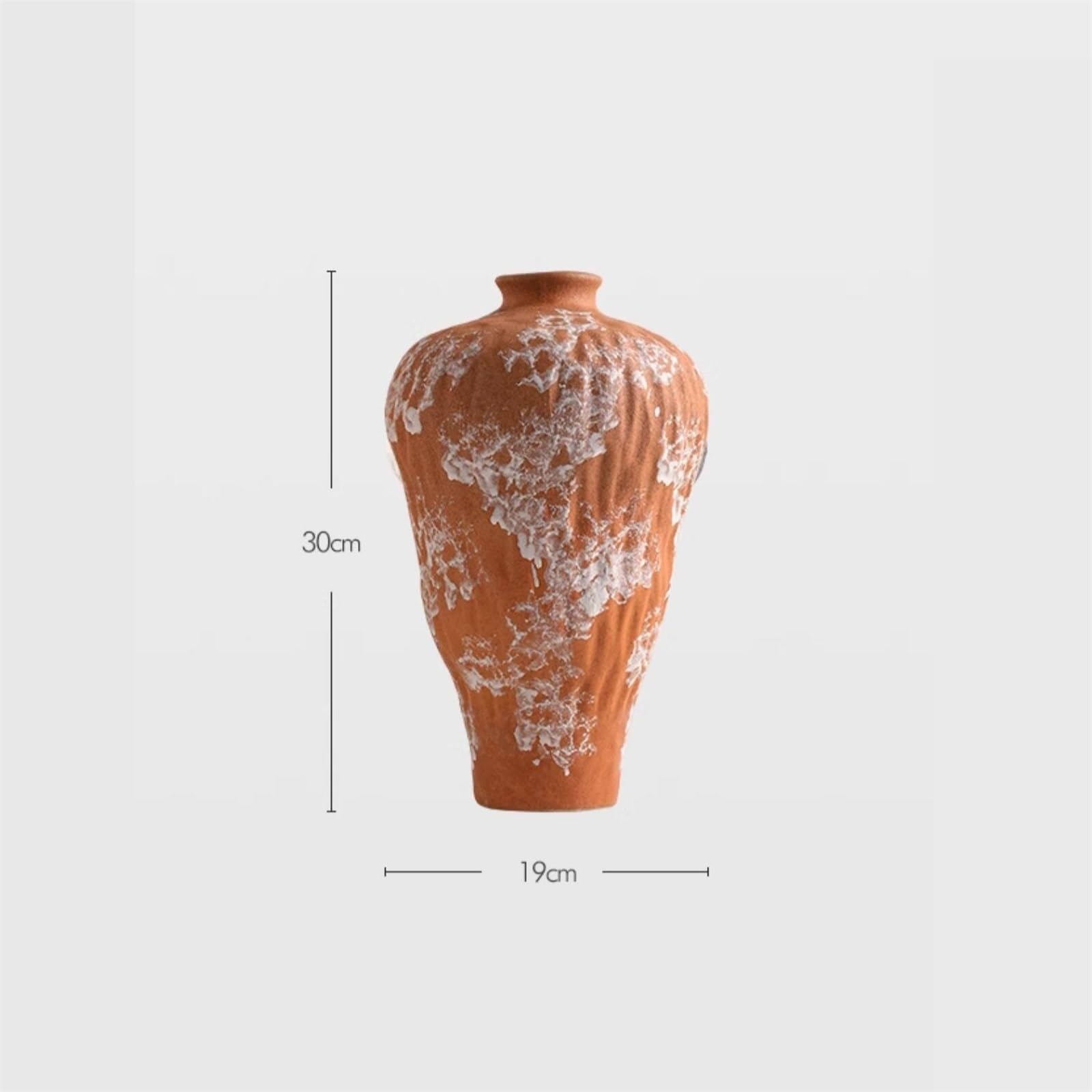 Wazon na kwiaty Wazony ceramiczne z terakoty 30 cm rustykalny wazon teksturowany na suszone kwiaty Dom wiejski Wystrój domu