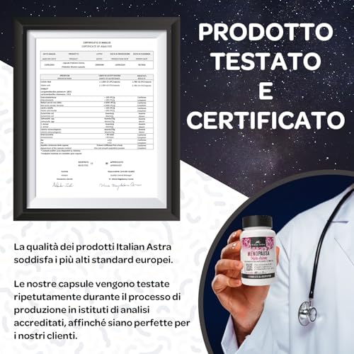 Integratore Menopausa Completo con Probiotici e Frutti Rossi, NUOVA FORMULA DA RICERCATRICI ITALIANE, Equilibrio Vaginale e Intestinale, Vampate di Calore, Controllo del Peso - 60 Capsule 2 Mesi - 5