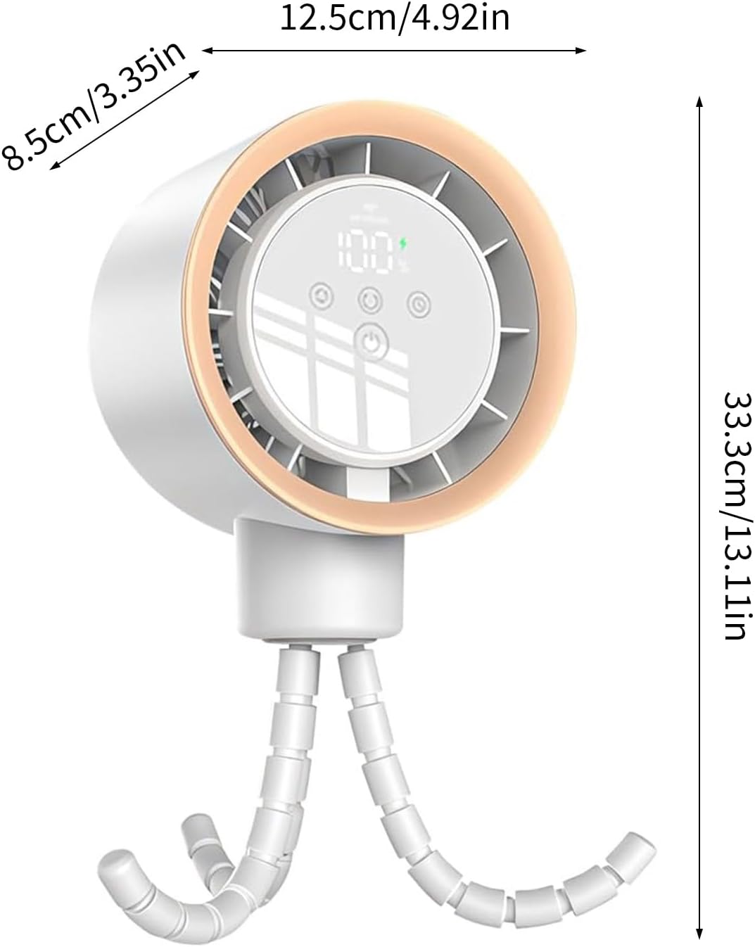 Portable Small Fan with Flexible Octopuses Clip 100 Adjustable Speed Texture for Strollers Camping Portable Safe Clip Fan