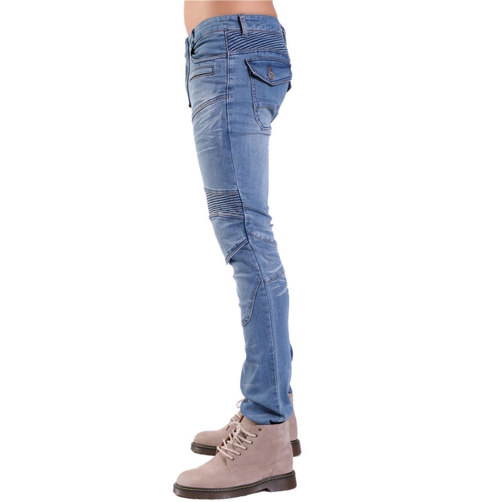 Całoroczne spodnie motocyklowe CE Hip Knee Armor Wiatroszczelne, ochronne dżinsy turystyczne