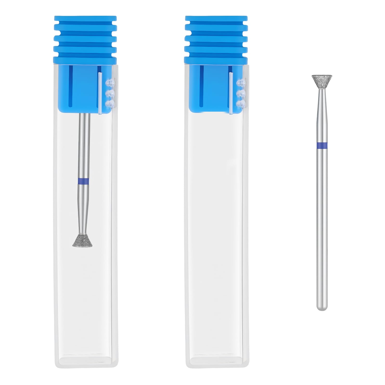 2PCS Sanding Disc Nail Drill Bits for Acrylic Nails, Flat Cuticle Removal Nail Drill Bits Professional Diamond Carbide Nails Drills Bit Manicure Grinding Head Tools