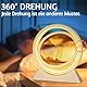 Ulikey Sandbilder Zum Drehen, 3D Dynamische Sandbild mit Led Licht, 10 Zoll Bewegende Sandkunst, Fließende Sandkunst für Kinder, Bewegliches Sandkunstbild Landschaft für Desktop (Orange gelb)