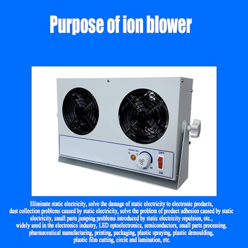 Ionizador de escritorio doble cabeza, velocidad de viento ajustable miniatura 2