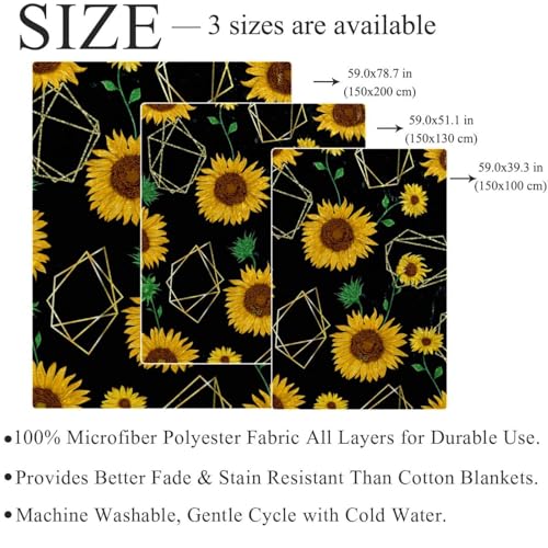 Couverture polaire tournesol jaune couverture microfibre chaude