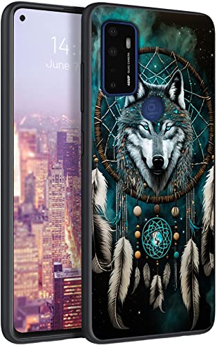Rauedwdjs Case For Cricket Dream 5G, At&T Radiant Max 5G/Cricket Innovate 5G Soft Tpu Case, Slim Fit Anti Scratch Shock Absorption Protective Cover For Cricket Dream, Dream Catcher Wolf #TOP25