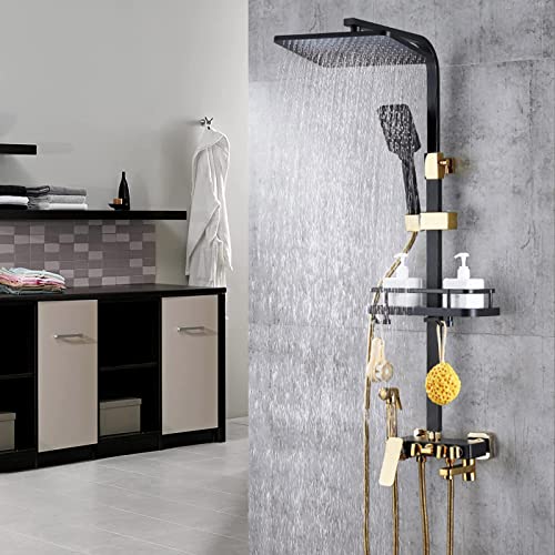 Système de Douche de Luxe : Ensemble Mural Carré Effet de Pluie Premium - 3
