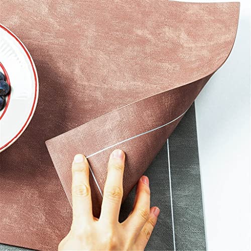 Set de table rectangulaire en cuir western x4 pour repas chic - 6