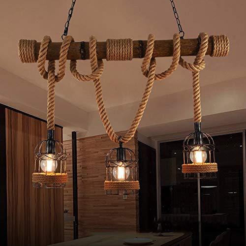 Chandelier bambou 100 cm suspendu au-dessus de la table pour une ambiance de bar chaleureuse