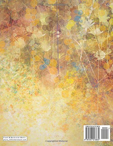 TULPE Punktraster Notizbuch A4 „C067 Blumenregen“ (140+ Seiten, Vintage Softcover, Punktkariertes Papier - Bullet Journal, Dickes Notizheft, ... Gepunktete Seiten, Dot Grid Notebook)