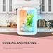 YSSOA 4L 6 Can Portable Mini Fridge, Cooler & Warmer Compact Refrigerators for Food, Drinks, SkinCare, Office Desk, Pink