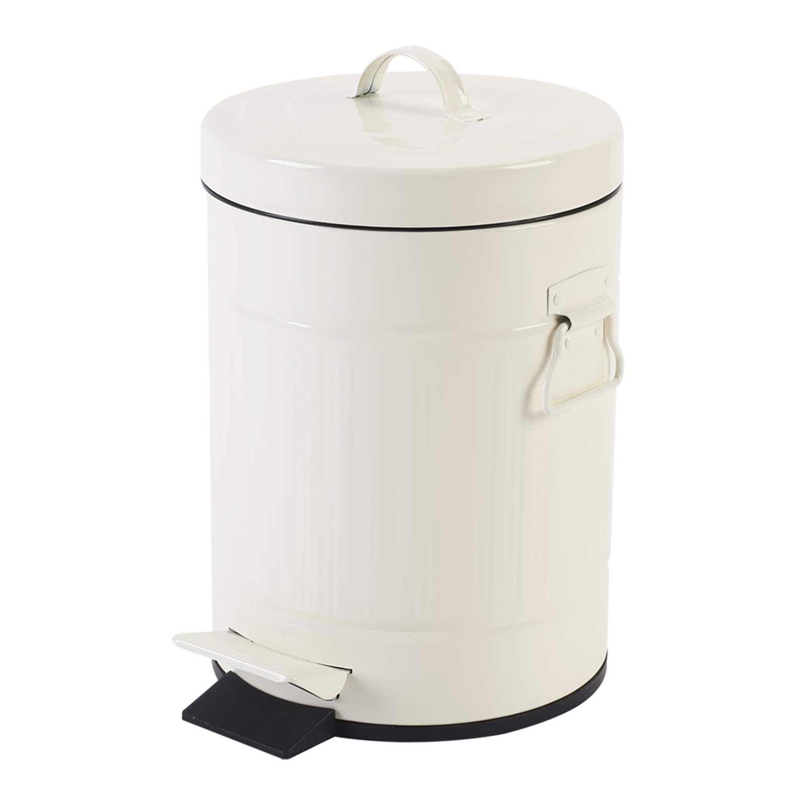 Buy Bathroom T Can with Lid, Small Waste Basket for Home Bedroom, Retro