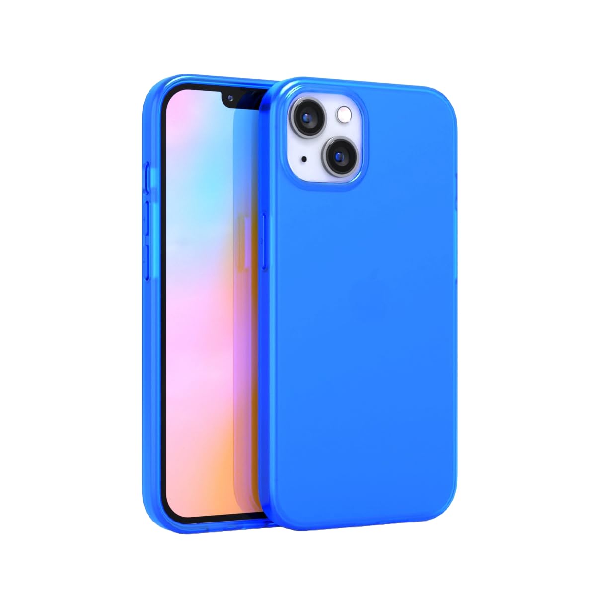 Amazon.com: FELONY CASE - iPhone 13 / iPhone14 Neon Blue Clear