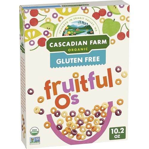 Cascadian Farm Organic Fruitful O's Cereal, Gluten Free, Made with Whole Grain, 10.2 oz