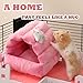 Meow&Woof Small Animal Beds, 2 Pack Hamster Hideout, Washable Guinea Pig House, Cozy Hedgehog Cage Accessories, Hideaway for Sugar Glider, Chinchilla, Rat-Pink