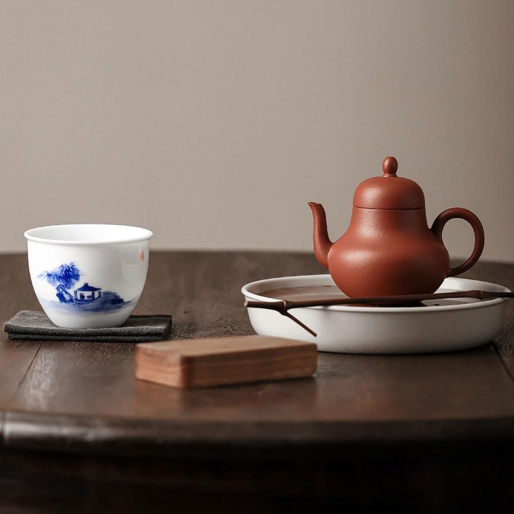 GSOUL Kungfu Tea cup Chinese Office Tea Drinking Cup Hand-painted House Ceramic Host Personal Jar Small Tea Cups