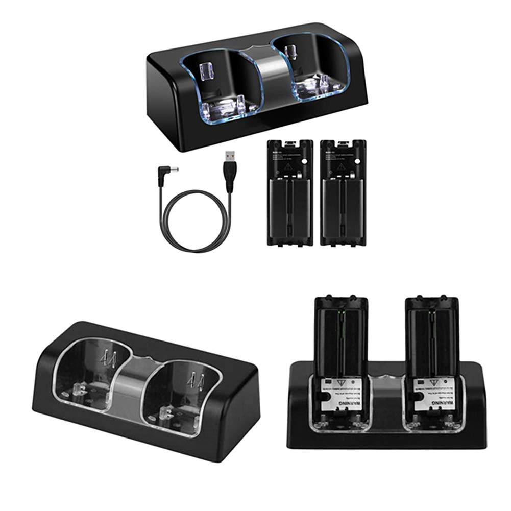 Station de charge Dual avec indicateur LED et batterie rechargeable