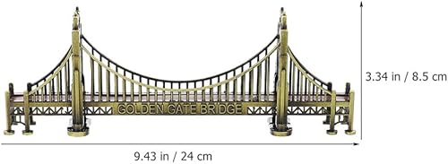 Miniatura 5 de VOSAREA Decoración de mesa Golden Gate Bridge Modelo Decoración Arquitectura Puente Estatua Internacional Famosa Arquitectura Esculturas de Puente