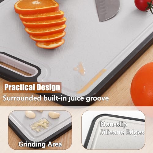 Titanium Cutting Board for Kitchen, Double Sided Cutting Boards for Meat Veggies, Large Non Slip 38.5×26.5cm Titanium Chopping Board for Fruit - Image 6