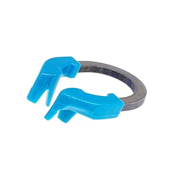 LA MIERE Universal Dental Sectional Matrix Ring Clamp Spring Clip, Autoclavable Nickel Titanium Orthodontic Clamp Rings, Sectional Contoured R6 Light Blue 1PCS
