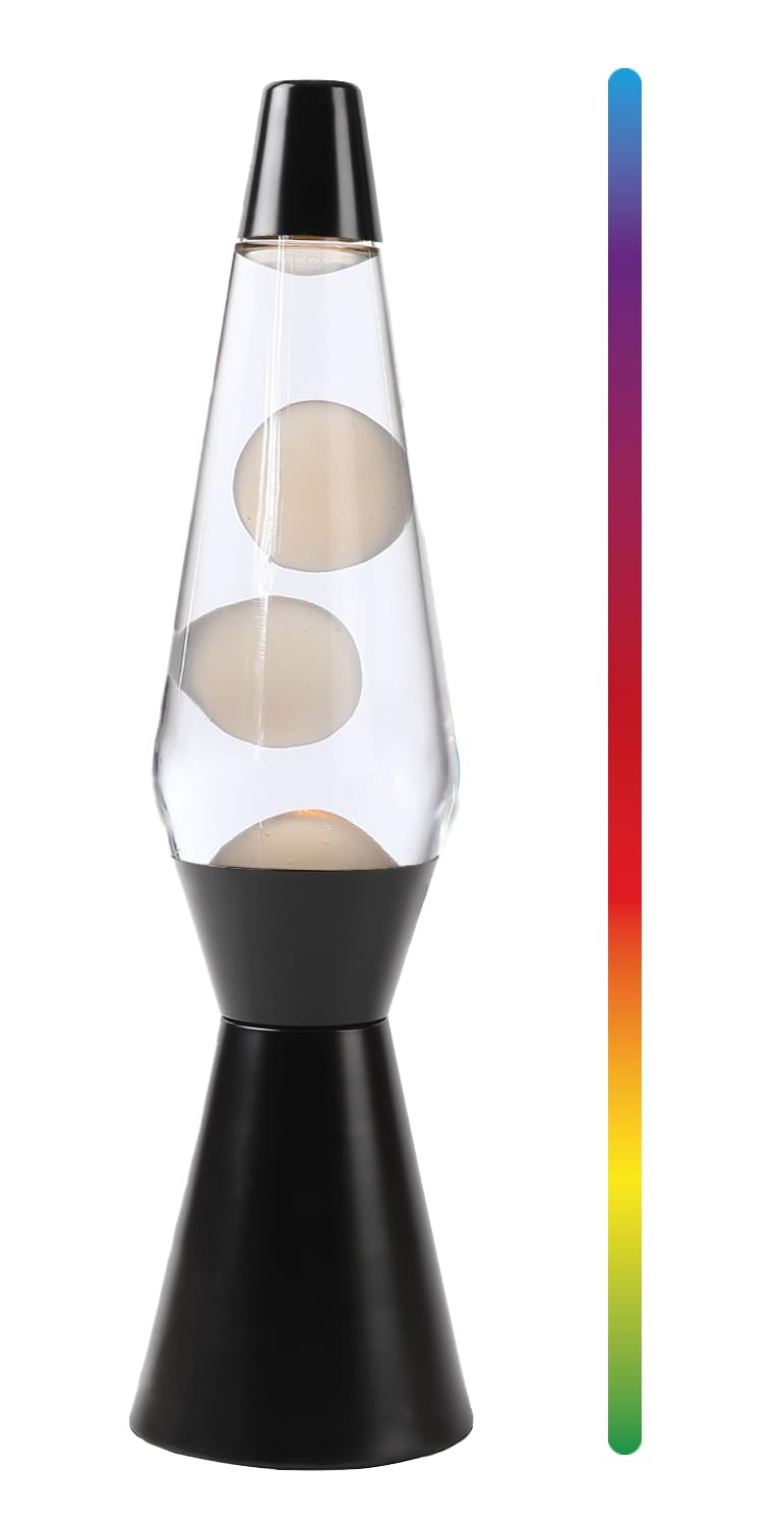 Lampada Lava LED Tornado I-TOTAL 36 Cm - Effetto Vortice, Cambio Colore RGB, Design Grigio