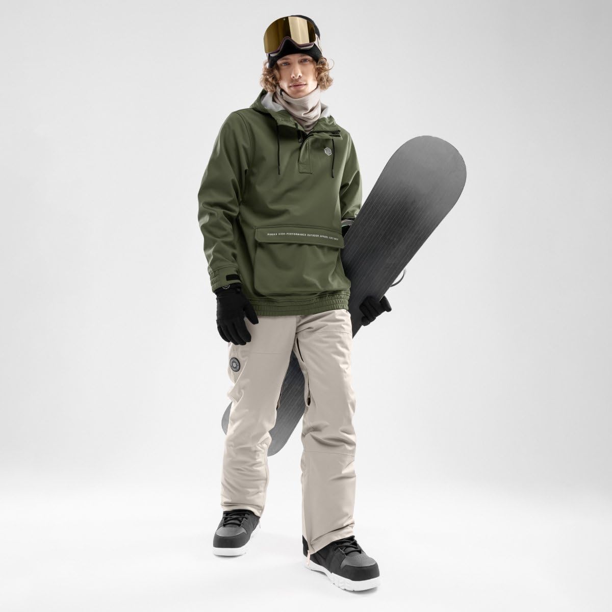 SIROKO - Veste de Snowboard avec Poche Kangourou W3 Robson