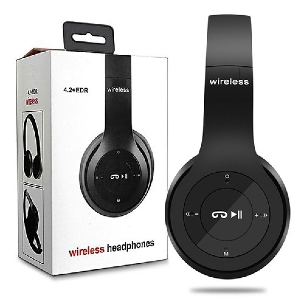 Wireless Bluetooth Headphones 4.2 Over-Ear Foldable Design Built-in Controls & Mic Stereo Sound Headset (Multicolor)