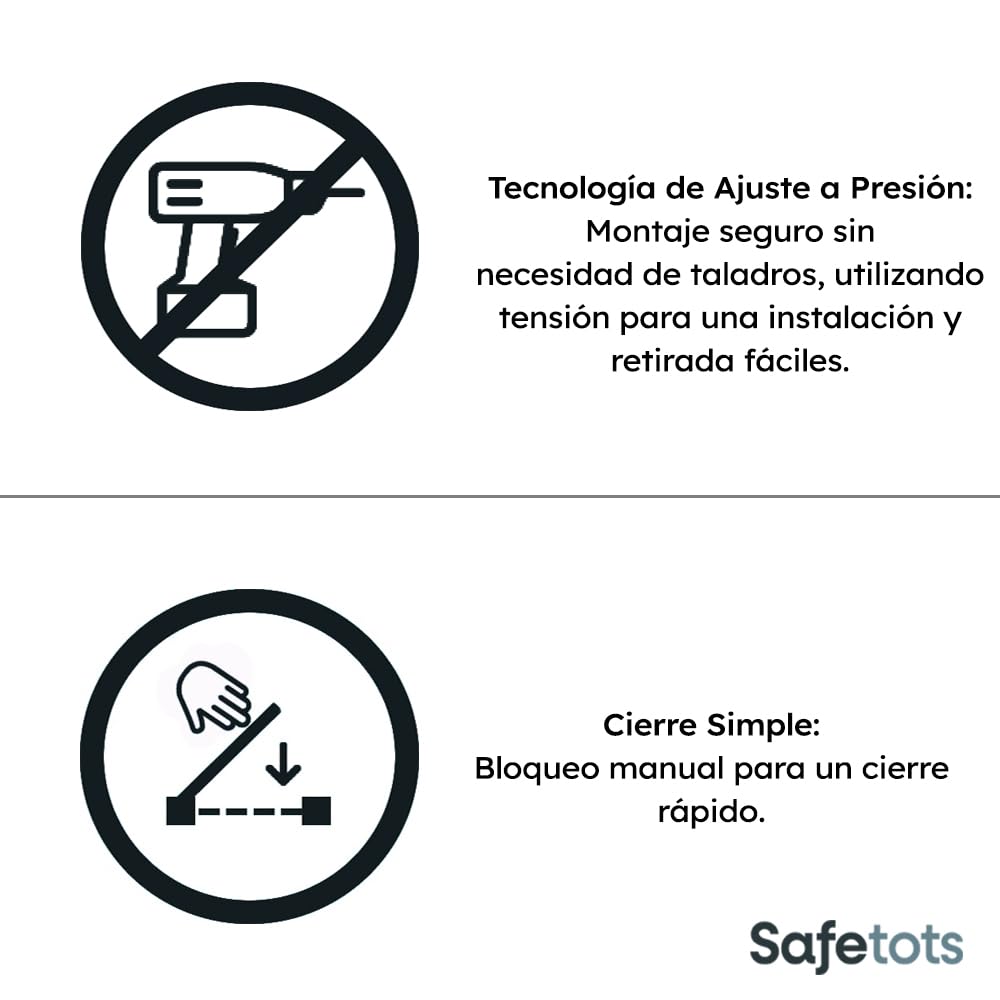 Bettacare Puerta Extra Alta para Mascotas con Trampilla Bloqueable para Gatos, 120,3cm - 127,9cm, Blanca, Altura de 104cm, Barrera de Seguridad Extra Alta para Perros con Trampilla para Gatos