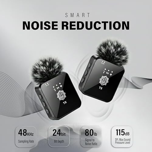 Image of DIGIMORE 3 in 1 Wireless Lapel Mic with ANC | 100Ft Range | 10Hrs Playback | KTV Reverb /Mute Functions | Plug n Play with Clear Timbre & High Sensitivity for Vloggers, Live Streaming & Youtube (D-455)