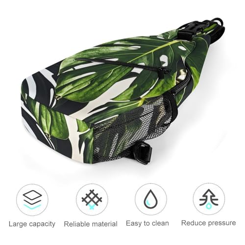 Mochila de hombro de senderismo que evita el dolor de espalda con diseño de hojas 4