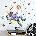 Adesivi murali astronauta stella,Adatti bambini adolescenti ragazzi e ragazze muro stickers cameretta parete pareti decorazioni per Alla Festa Compleanno Camera per porta e finestra,mobili(105*110cm）